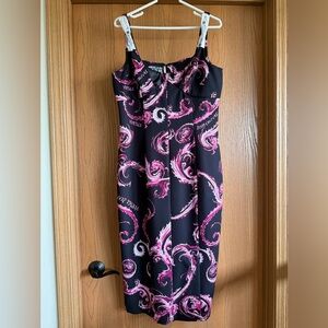 Versace Jeans Couture Chromo Couture-Print Midi Dress - Size 12